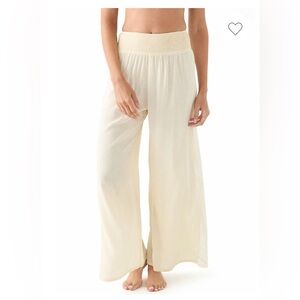 CUPSHE Elastic Waist Wide Leg Pants w open accent side seams XL NWT Inseam 29”